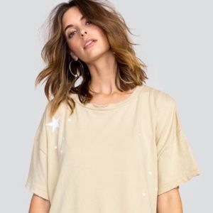 WildFox Falling Star Embroidery T-Shirt Dress